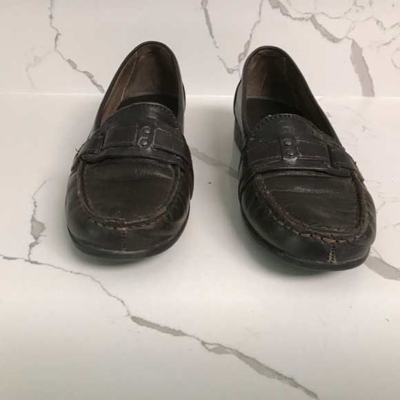 Clarks Bendables Brown Leather Loafer US 6.5 M - Picture 3 of 8